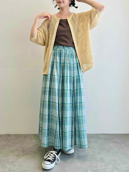 メッシュ編みZIPカーディガン(ブラック/グリーン/クリーム)|SM2(エスエムツー)通販