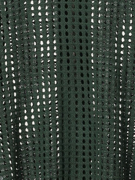 メッシュ編みZIPカーディガン(ブラック/グリーン/クリーム)|SM2(エスエムツー)通販