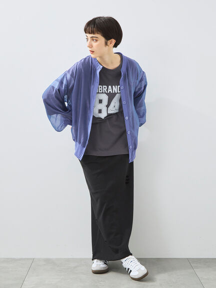 刺繍ロゴシアーカーディガン(チャコールグレー/ベージュ/ブラウン/ブルー)|SM2(エスエムツー)通販