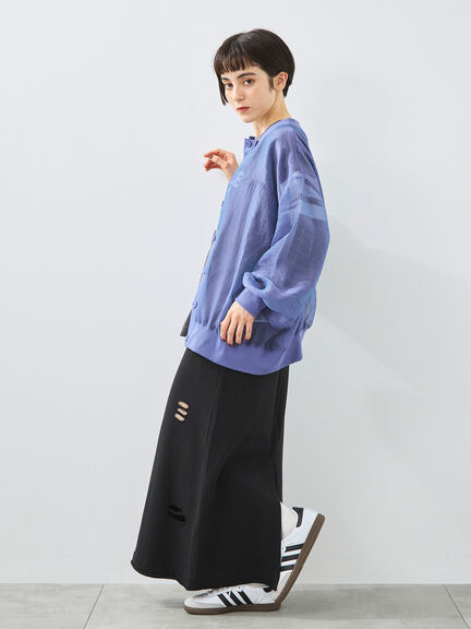 刺繍ロゴシアーカーディガン(チャコールグレー/ベージュ/ブラウン/ブルー)|SM2(エスエムツー)通販