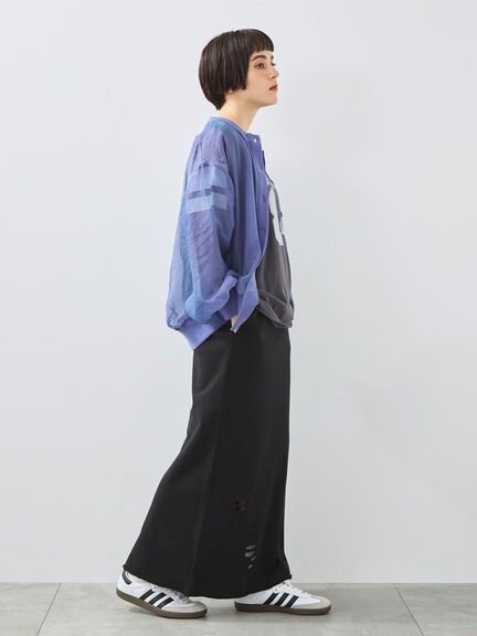 刺繍ロゴシアーカーディガン(チャコールグレー/ベージュ/ブラウン/ブルー)|SM2(エスエムツー)通販