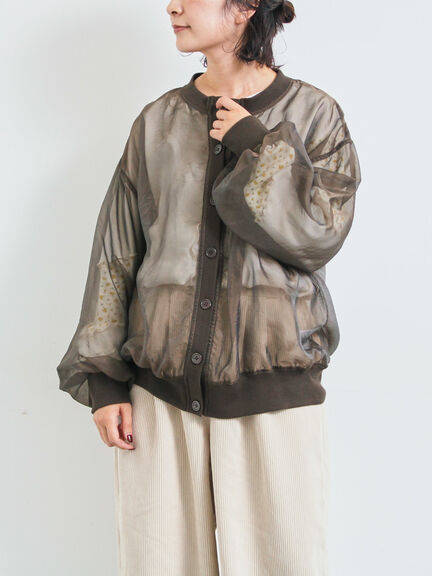 刺繍ロゴシアーカーディガン(チャコールグレー/ベージュ/ブラウン/ブルー)|SM2(エスエムツー)通販