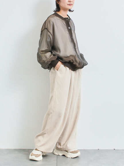 刺繍ロゴシアーカーディガン(チャコールグレー/ベージュ/ブラウン/ブルー)|SM2(エスエムツー)通販