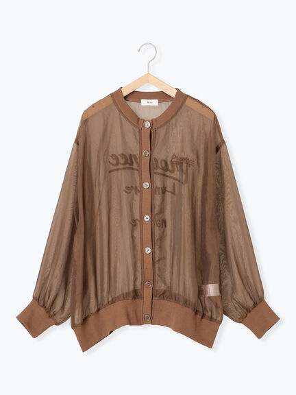 刺繍ロゴシアーカーディガン(チャコールグレー/ベージュ/ブラウン/ブルー)|SM2(エスエムツー)通販