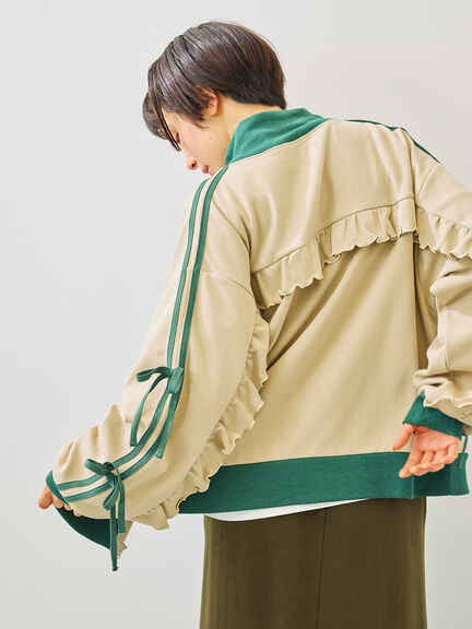 リボンフリルトラックジャージ(ブラック/ベージュ/ブラウン/クリーム)|SM2(エスエムツー)通販