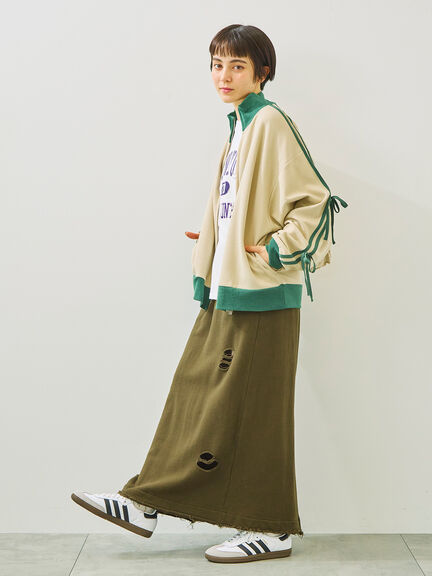 リボンフリルトラックジャージ(ブラック/ベージュ/ブラウン/クリーム)|SM2(エスエムツー)通販