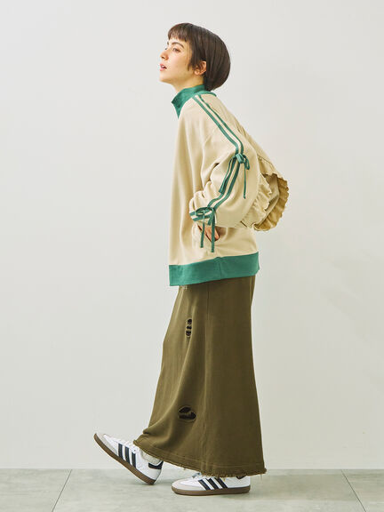 リボンフリルトラックジャージ(ブラック/ベージュ/ブラウン/クリーム)|SM2(エスエムツー)通販