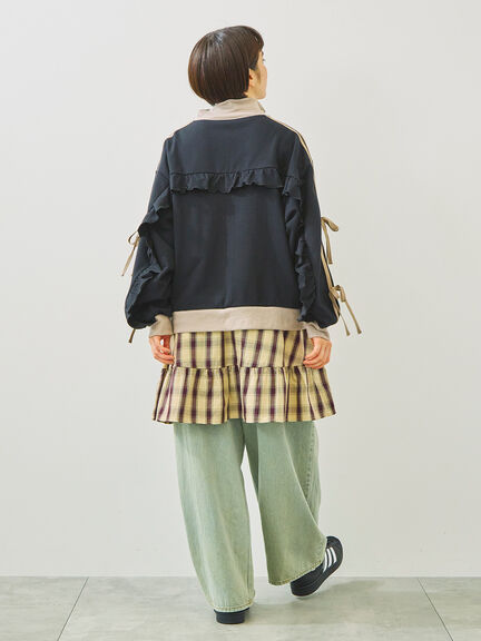 リボンフリルトラックジャージ(ブラック/ベージュ/ブラウン/クリーム)|SM2(エスエムツー)通販