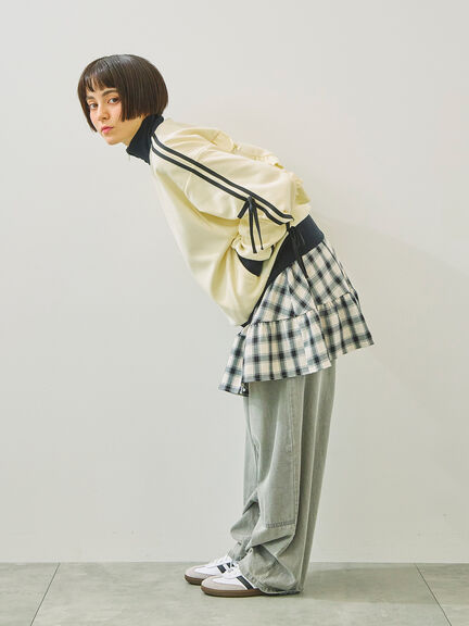 リボンフリルトラックジャージ(ブラック/ベージュ/ブラウン/クリーム)|SM2(エスエムツー)通販