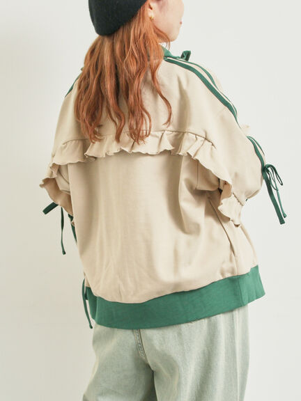 リボンフリルトラックジャージ(ブラック/ベージュ/ブラウン/クリーム)|SM2(エスエムツー)通販