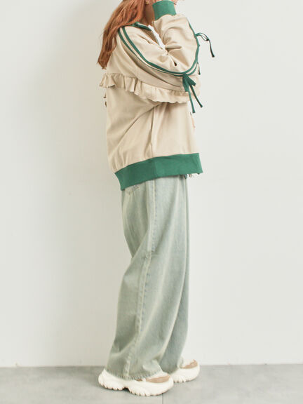 リボンフリルトラックジャージ(ブラック/ベージュ/ブラウン/クリーム)|SM2(エスエムツー)通販