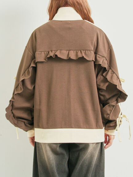 リボンフリルトラックジャージ(ブラック/ベージュ/ブラウン/クリーム)|SM2(エスエムツー)通販