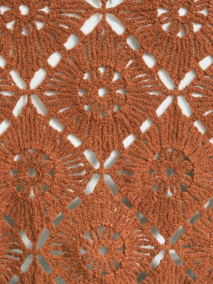 クロシェ編み風カーディガン(ブラック/オレンジ/グリーン/クリーム)|SM2(エスエムツー)通販