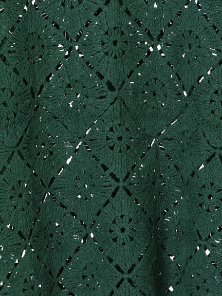 クロシェ編み風カーディガン(ブラック/オレンジ/グリーン/クリーム)|SM2(エスエムツー)通販