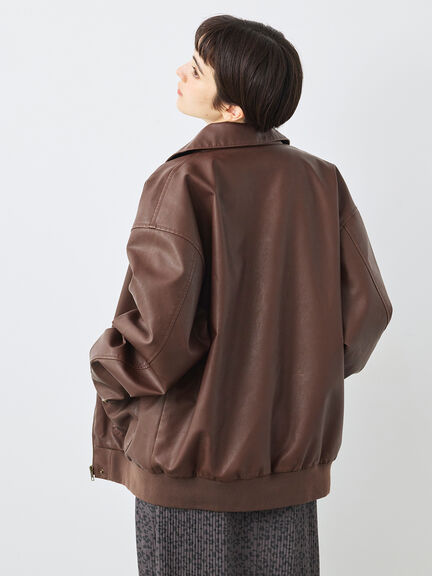 フェイクレザーブルゾン(ブラック/ブラウン)|SM2(エスエムツー)通販