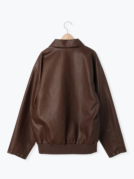 フェイクレザーブルゾン(ブラック/ブラウン)|SM2(エスエムツー)通販