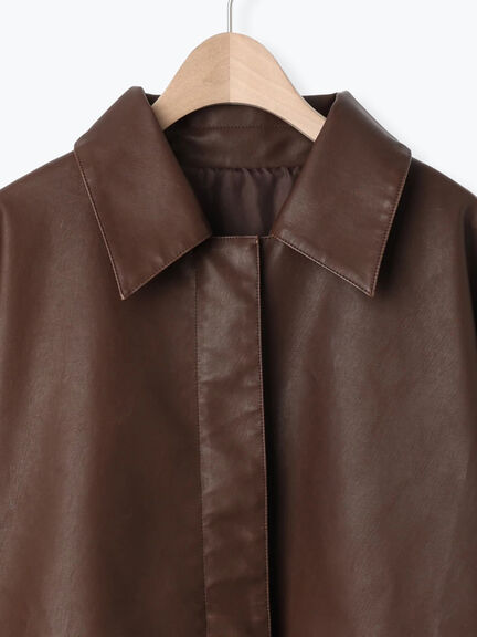 フェイクレザーブルゾン(ブラック/ブラウン)|SM2(エスエムツー)通販