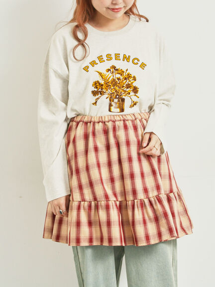 柄アソートフロッキープリントロングTシャツ(オフホワイト/グレー/グリーン/ネイビー)|SM2(エスエムツー)通販