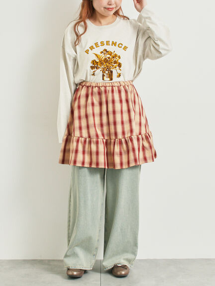 柄アソートフロッキープリントロングTシャツ(オフホワイト/グレー/グリーン/ネイビー)|SM2(エスエムツー)通販