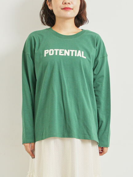 柄アソートフロッキープリントロングTシャツ(オフホワイト/グレー/グリーン/ネイビー)|SM2(エスエムツー)通販