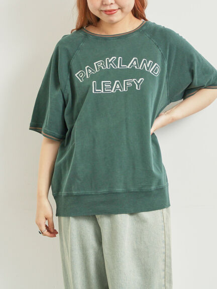 ミニ裏毛ライン入りロゴプリントカットソー(ベージュ/ブラウン/グリーン/ネイビー)|SM2(エスエムツー)通販