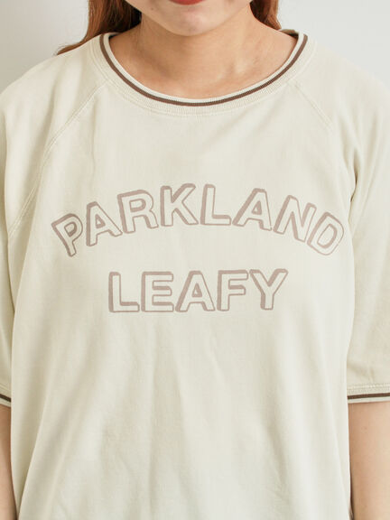 ミニ裏毛ライン入りロゴプリントカットソー(ベージュ/ブラウン/グリーン/ネイビー)|SM2(エスエムツー)通販