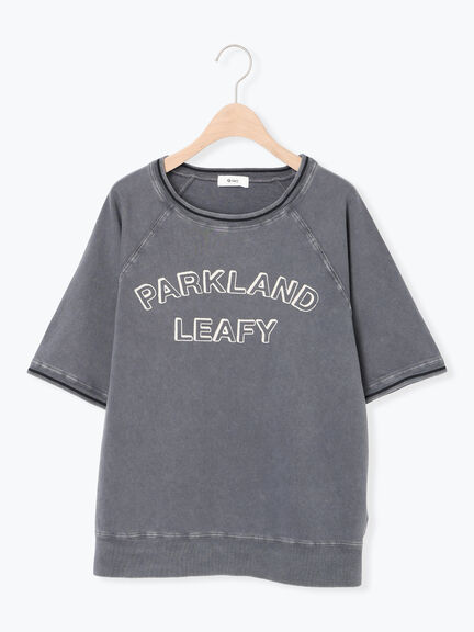 ミニ裏毛ライン入りロゴプリントカットソー(ベージュ/ブラウン/グリーン/ネイビー)|SM2(エスエムツー)通販