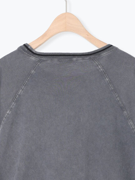 ミニ裏毛ライン入りロゴプリントカットソー(ベージュ/ブラウン/グリーン/ネイビー)|SM2(エスエムツー)通販