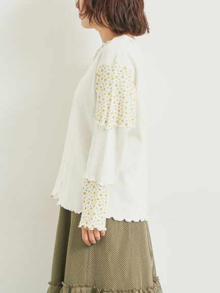 パッチワーク配色メローカットソー(オフホワイト/ブラック/キナリ)|SM2(エスエムツー)通販