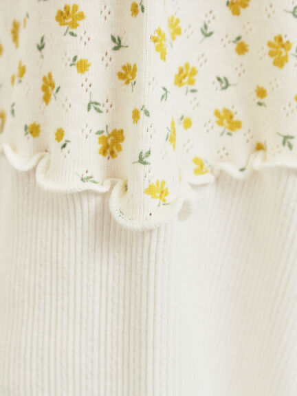 パッチワーク配色メローカットソー(オフホワイト/ブラック/キナリ)|SM2(エスエムツー)通販