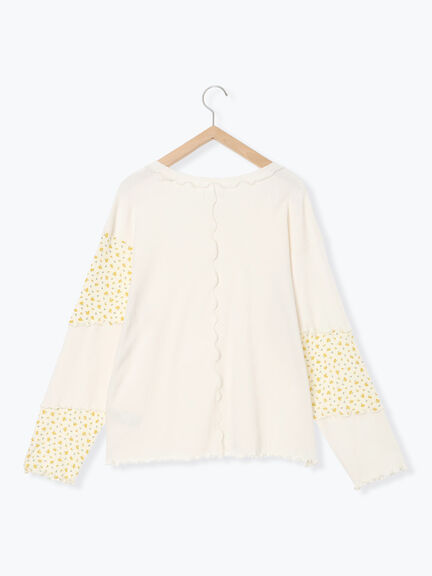 パッチワーク配色メローカットソー(オフホワイト/ブラック/キナリ)|SM2(エスエムツー)通販