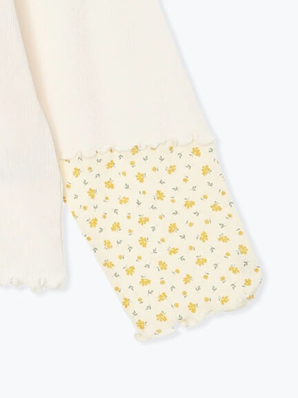 パッチワーク配色メローカットソー(オフホワイト/ブラック/キナリ)|SM2(エスエムツー)通販