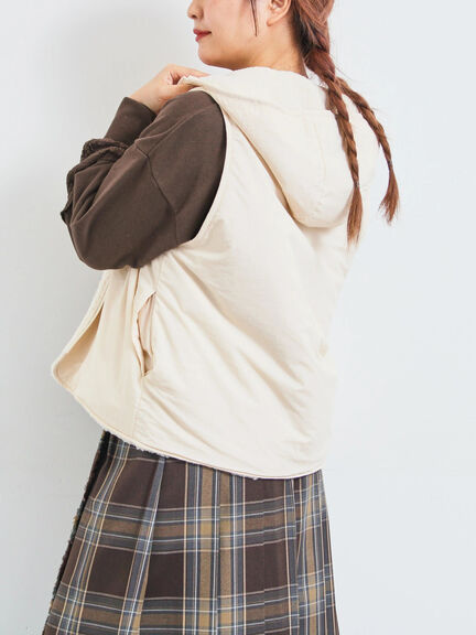 リバーシブルボアベスト(チャコールグレー/モカ/キナリ)|SM2(エスエムツー)通販