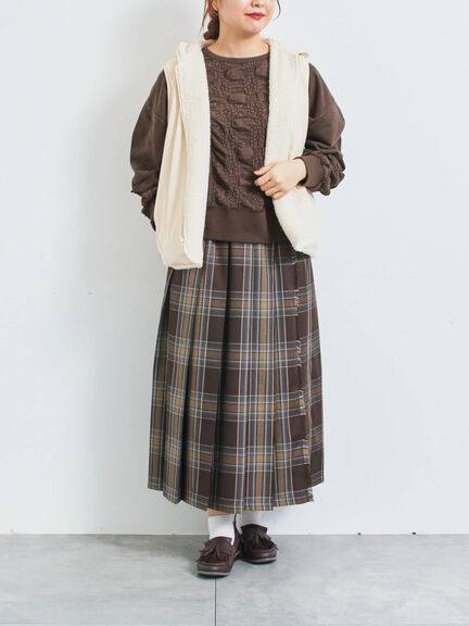 リバーシブルボアベスト(チャコールグレー/モカ/キナリ)|SM2(エスエムツー)通販