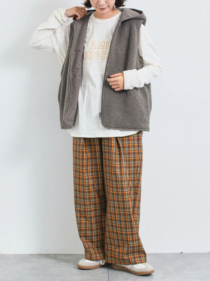 リバーシブルボアベスト(チャコールグレー/モカ/キナリ)|SM2(エスエムツー)通販