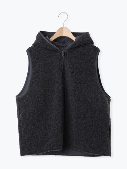 リバーシブルボアベスト(チャコールグレー/モカ/キナリ)|SM2(エスエムツー)通販