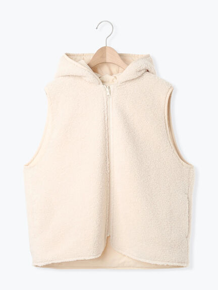 リバーシブルボアベスト(チャコールグレー/モカ/キナリ)|SM2(エスエムツー)通販