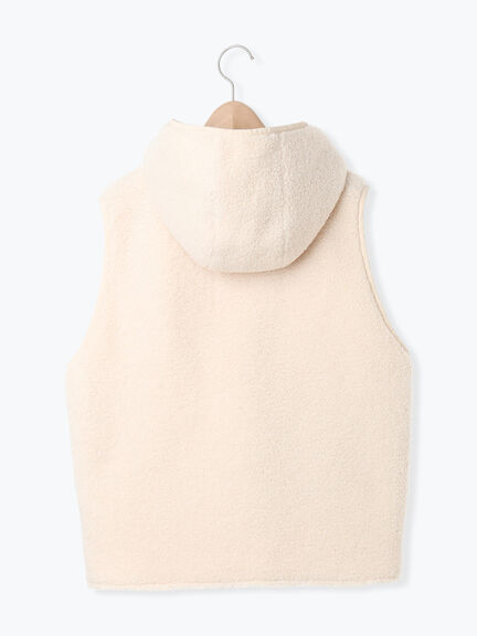 リバーシブルボアベスト(チャコールグレー/モカ/キナリ)|SM2(エスエムツー)通販