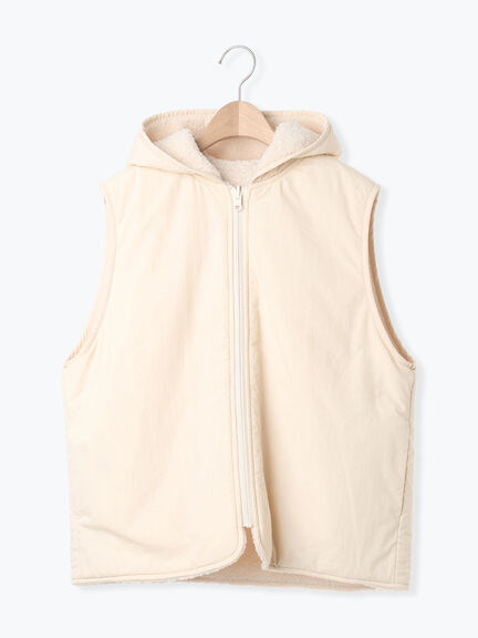 リバーシブルボアベスト(チャコールグレー/モカ/キナリ)|SM2(エスエムツー)通販