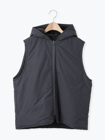 リバーシブルボアベスト(チャコールグレー/モカ/キナリ)|SM2(エスエムツー)通販