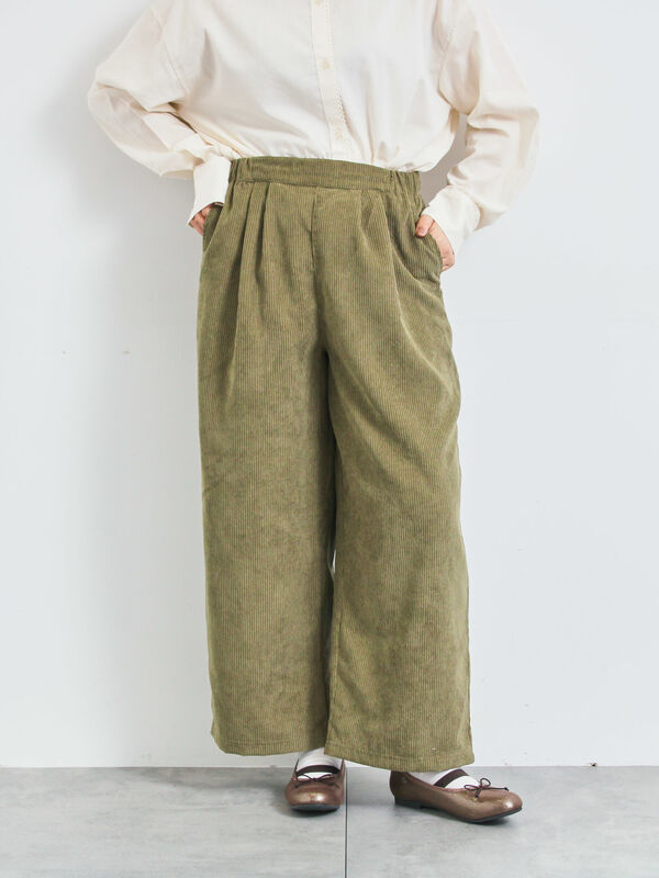 コーデュロイストレートパンツ(カーキ)|SM2(エスエムツー)通販