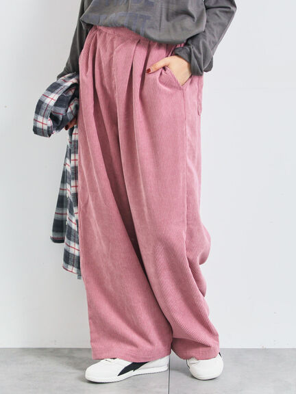 コーデュロイストレートパンツ(チャコールグレー/ピンク/ベージュ/カーキ)|SM2(エスエムツー)通販