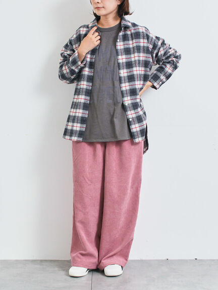 コーデュロイストレートパンツ(チャコールグレー/ピンク/ベージュ/カーキ)|SM2(エスエムツー)通販