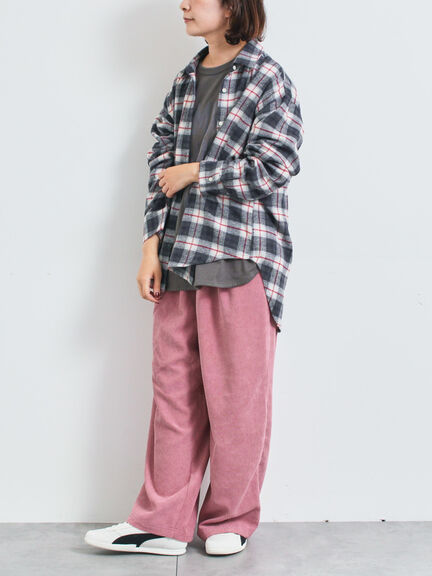 コーデュロイストレートパンツ(チャコールグレー/ピンク/ベージュ/カーキ)|SM2(エスエムツー)通販