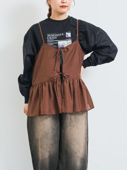 前後2wayキャミビスチェ(オフホワイト/ブラック/ブラウン)|SM2(エスエムツー)通販