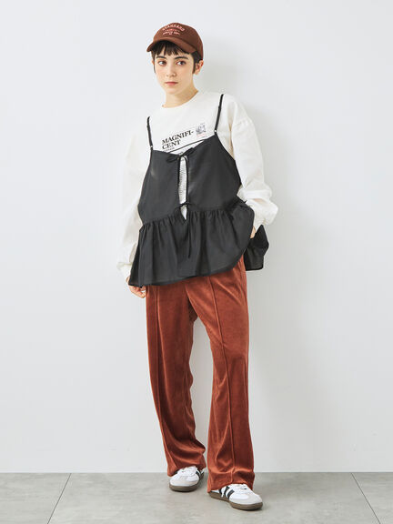 ラビットベロアイージーパンツ(グレー/ブラック/ダークオレンジ/ブラウン)|SM2(エスエムツー)通販