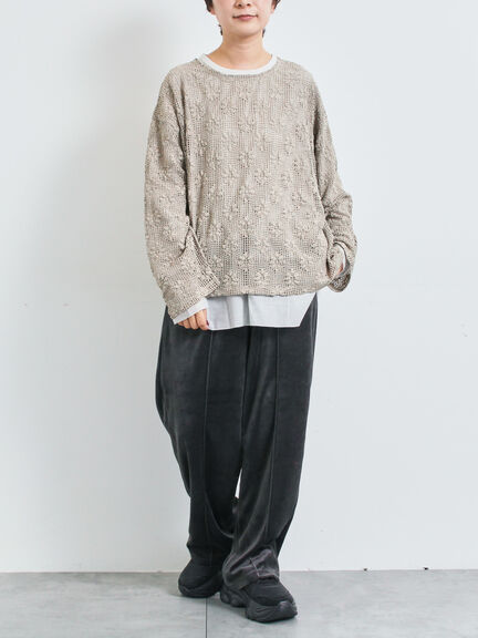 ラビットベロアイージーパンツ(グレー/ブラック/ダークオレンジ/ブラウン)|SM2(エスエムツー)通販