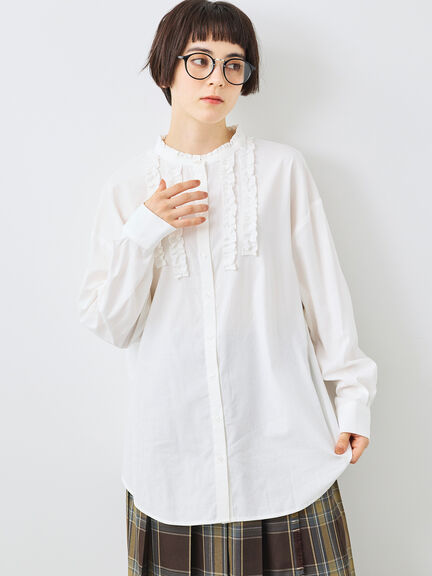 フリルブラウス(オフホワイト/チャコールグレー/ベージュ)|SM2(エスエムツー)通販