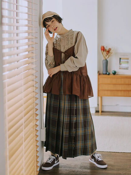 フリルブラウス(オフホワイト/チャコールグレー/ベージュ)|SM2(エスエムツー)通販