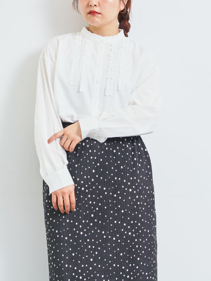 フリルブラウス(オフホワイト/チャコールグレー/ベージュ)|SM2(エスエムツー)通販